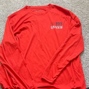 Orange Long Sleeve Men's Shirt